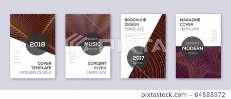 Modern brochure design template set. Gold abstract 64888972