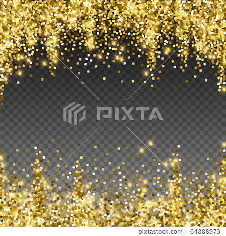 Sparkling gold luxury sparkling confetti. Scattere 64888973
