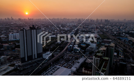 High angle view Aerial photograph of landscape High angle view Aerial photograph of landscape 64889151
