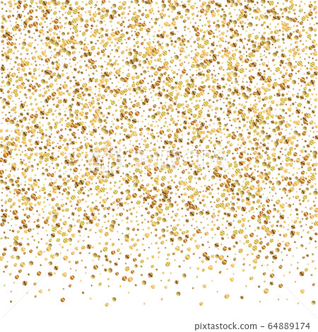 Gold confetti luxury sparkling confetti. Scattered 64889174