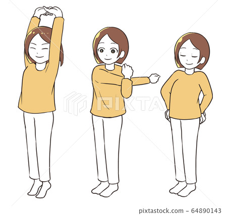Women stretching Women stretching 64890143