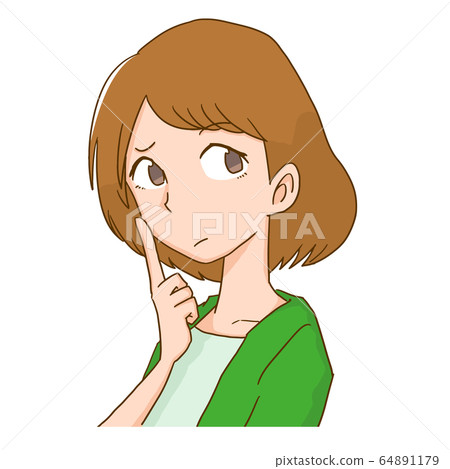 擔心,可疑,可疑,可疑的女人 擔心,可疑,可疑,可疑的女人 64891179