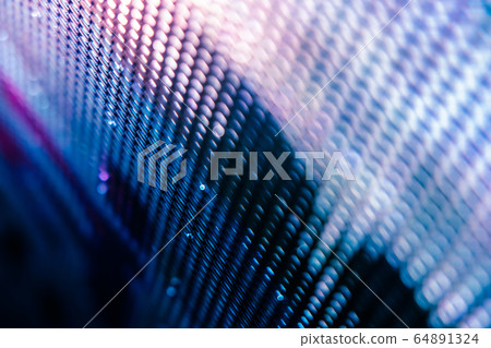 CloseUp LED blurred screen. LED soft focus 64891324