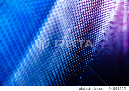 CloseUp LED blurred screen. LED soft focus 64891325