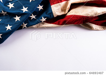 Happy Memorial Day. American flags with the text Happy Memorial Day. American flags with the text 64891487