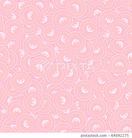 European Union Euro copper coins seamless pattern. European Union Euro copper coins seamless pattern. 64892275
