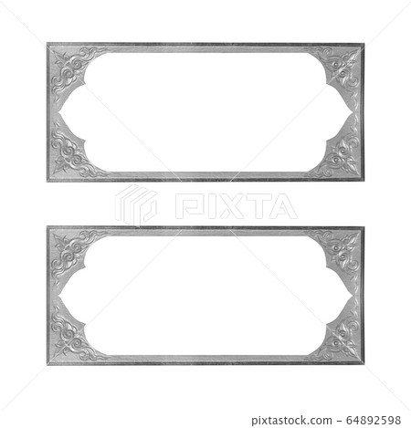 Old wooden frame isolated on white background Old wooden frame isolated on white background 64892598