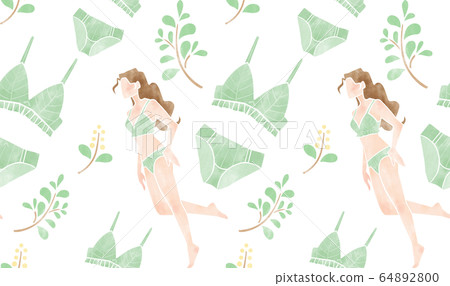女模特和內衣圖案 女模特和內衣圖案 64892800