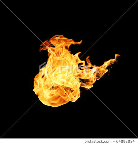 Fire flames collection isolated on black Fire flames collection isolated on black 64892854