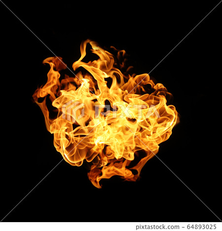 Fire flames collection isolated on black Fire flames collection isolated on black 64893025