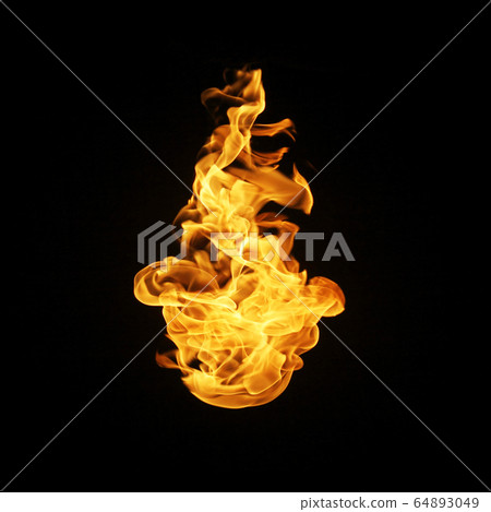 Fire flames collection isolated on black Fire flames collection isolated on black 64893049