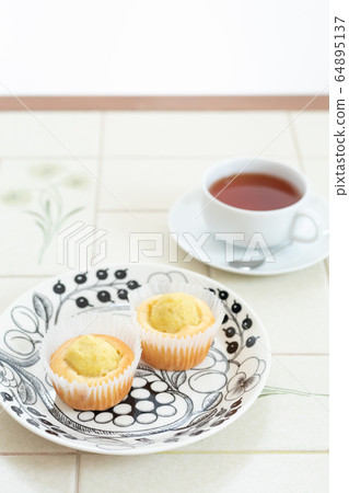 Making sweets at home Sweet potato muffins 64895137