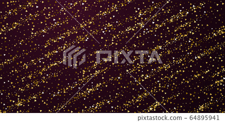 Gold triangles luxury sparkling confetti. Scattere Gold triangles luxury sparkling confetti. Scattere 64895941