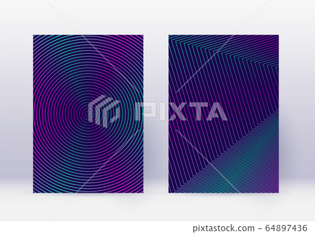 Cover design template set. Abstract lines modern b 64897436