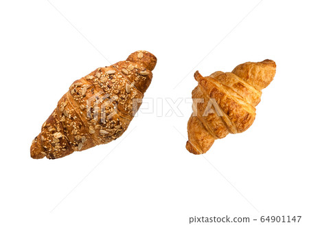 croissants on a white background croissants on a white background 64901147