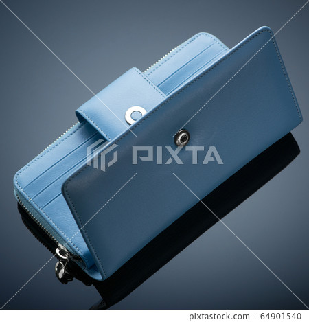 wallet on a blue background 64901540