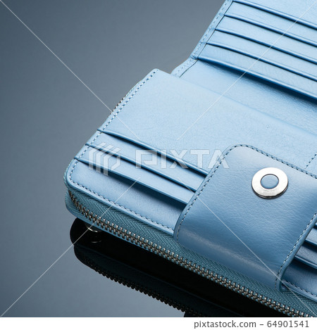 wallet on a blue background wallet on a blue background 64901541