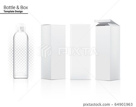 Download Glossy Transparent Spray Bottle Mock Up Realistic Stock Illustration 64901963 Pixta