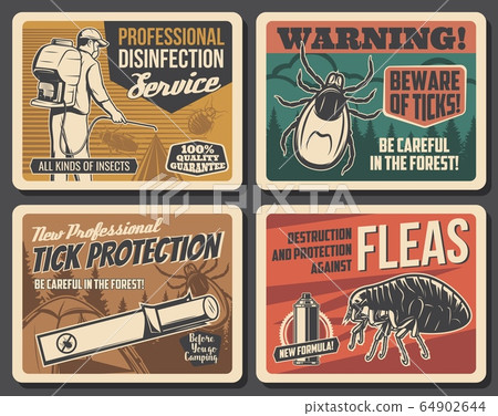 Forest tick warning sign, flea insect pest control Forest tick warning sign, flea insect pest control 64902644