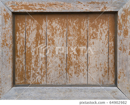 Natural old wood flower pot or box pattern surface Natural old wood flower pot or box pattern surface 64902982