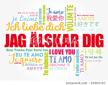 Jag alskar dig (I Love You in Swedish) word cloud 64904187