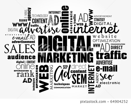 Digital Marketing word cloud collage - Stock Illustration [64904252] - PIXTA