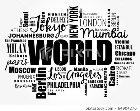 WORLD word cloud concept WORLD word cloud concept 64904270