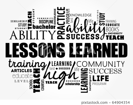 Lessons Learned word cloud collage - Stock Illustration [64904354] - PIXTA