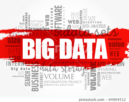 Big Data word cloud collage, technology concept 64904512