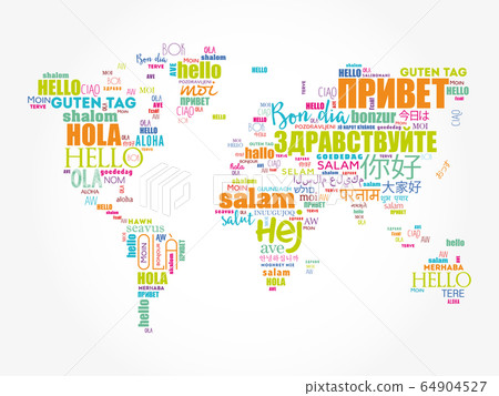 Hello in different languages word cloud Hello in different languages word cloud 64904527