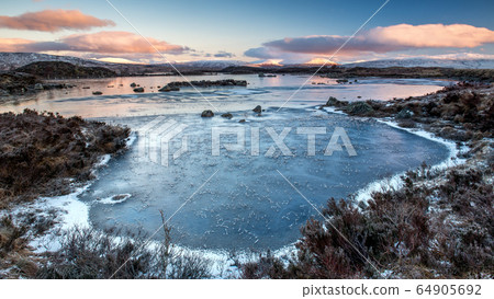 First light on Rannoch Moor, Scotland 64905692