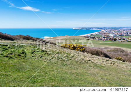 View of Seaford town, England 64907257