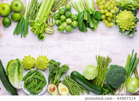 Healthy eating. Green vegetables Healthy eating. Green vegetables 64907314