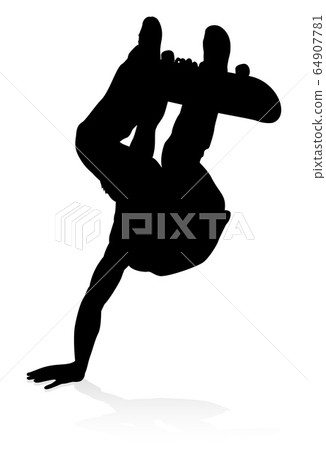 Skateboarder Skater Silhouette Skateboarder Skater Silhouette 64907781
