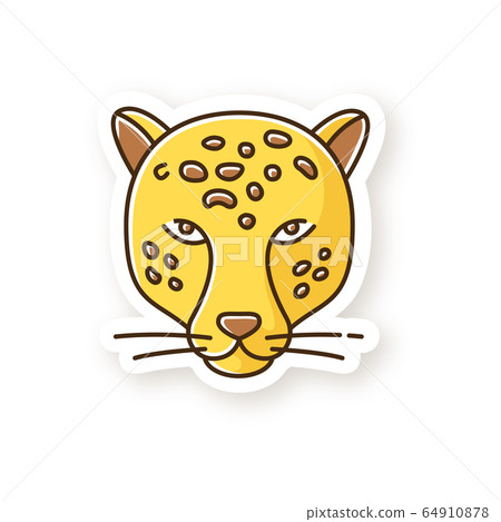 Jaguar patch. Leopard head. Cheetah. Wild large... - Stock Illustration  [64910878] - PIXTA