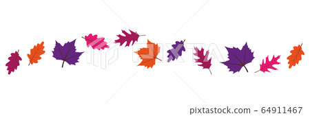 set of colorful autumn leaves in the wind on white background set of colorful autumn leaves in the wind on white background 64911467