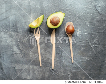 Avocado Seeds Biodegradable Single-Use Cutlery Avocado Seeds Biodegradable Single-Use Cutlery 64913062