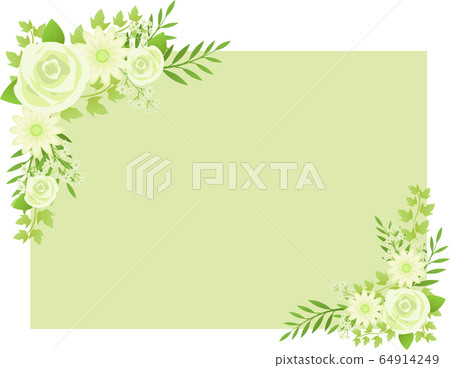 White flower frame 64914249