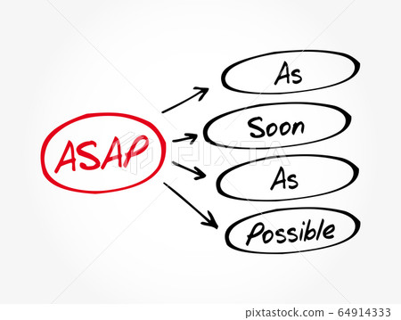 ASAP - As Soon As Possible acronym ASAP - As Soon As Possible acronym 64914333