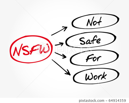 NSFW - Not Safe For Work acronym - Stock Illustration [64914359] - PIXTA