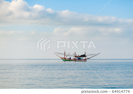 Floating colorful fishing boat at Thailand sea Floating colorful fishing boat at Thailand sea 64914774