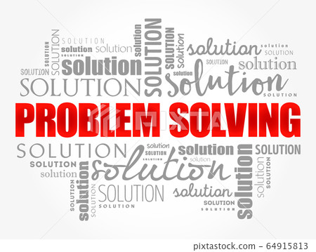 Problem solving aid word cloud collage - Stock Illustration [64915813 ...