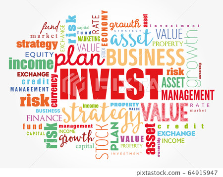 INVEST word cloud collage INVEST word cloud collage 64915947