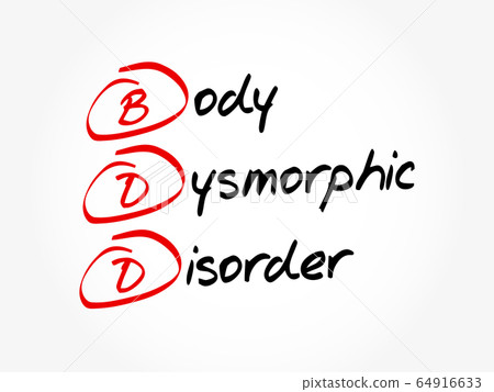 BDD - Body Dysmorphic Disorder acronym 64916633