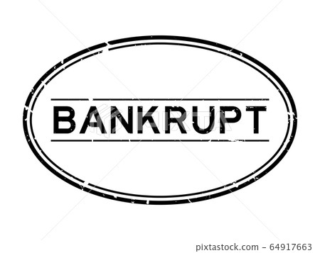 Grunge black bankrupt word oval rubber seal stamp - Stock Illustration ...