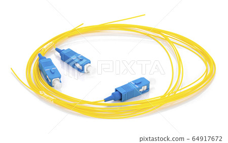 fiber optic connectors, ST, SC and FC isolated on fiber optic connectors, ST, SC and FC isolated on 64917672