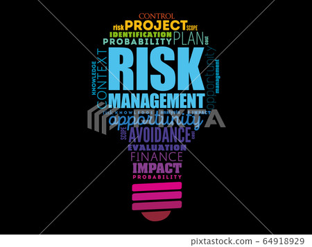 Risk Management light bulb word cloud Risk Management light bulb word cloud 64918929