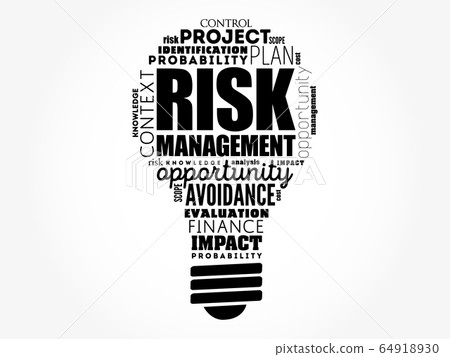Risk Management light bulb word cloud Risk Management light bulb word cloud 64918930