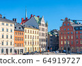 Street in Stockholm. The old town (gamla stan) 64919727