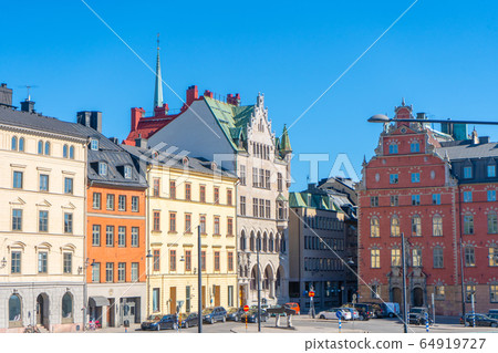 Street in Stockholm. The old town (gamla stan) 64919727